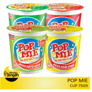 [CUP] Pop Mie Rasa Ayam / Baso / Kari Ayam / Soto Ayam 75gr - Baso