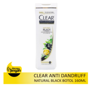 [BTL] Clear Shampoo Anti Dandruff varian 160ml - Natural Black